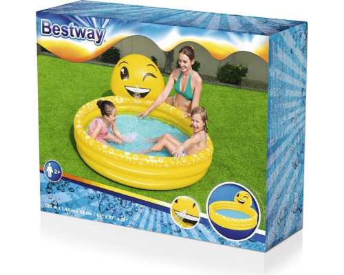 Басейн надувний дитячий Смайлик Bestway 53081 165x144х69 см Басейн надувний дитячий Смайлик Bestway 53081 165x144х69 см