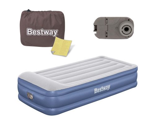 Materac dmuchany 191x97x46 cm z wbudowaną pompką elektryczną Bestway 67628 Materac dmuchany 191x97x46 cm z wbudowaną pompką elektryczną Bestway 67628
