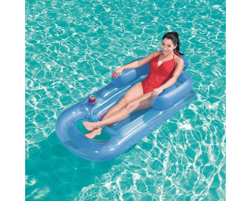 Матрац, шезлонг надувний Bestway 43028 синій, 161 x 84 см