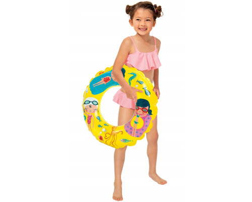Коло надувне для плавання INTEX 59242 жовте, 61 см