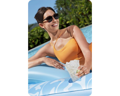 Матрац надувний для плавання Bestway 43838 блакитний, 214 х 155 см