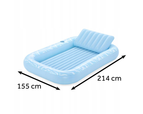 Матрац надувний для плавання Bestway 43838 блакитний, 214 х 155 см