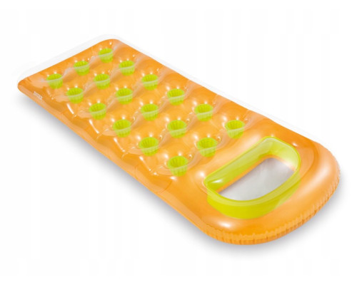 Матрац надувний пляжний з віконцем Intex 59895 оранжевий, 188 х 71 см