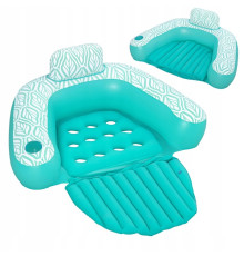 Крісло надувне для плавання Bestway Comfort Plush Pro 43719 145 х 120 см, бірюзове