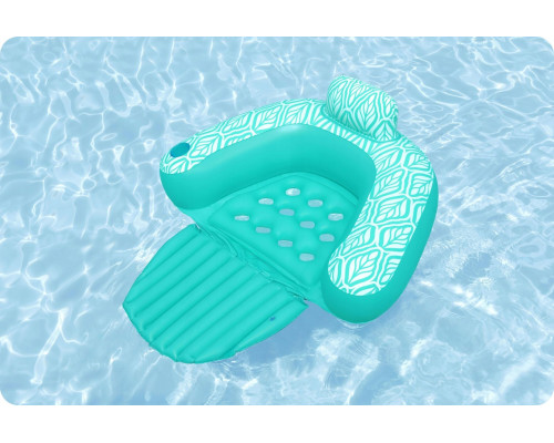 Крісло надувне для плавання Bestway Comfort Plush Pro 43719 145 х 120 см, бірюзове