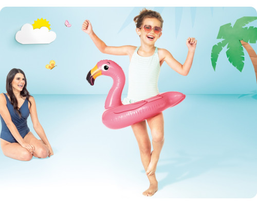 Коло надувне для плавання Intex 59220-flamingo Фламінго, 76 х 55 см