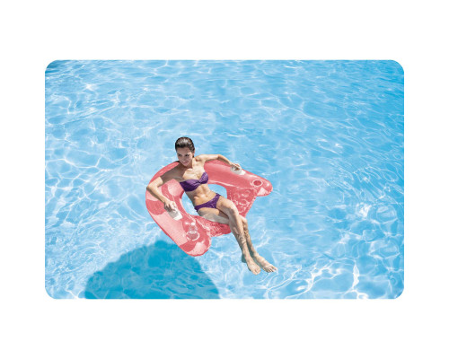 Крісло надувне для плавання INTEX 58859 рожеве 147 х 99 см