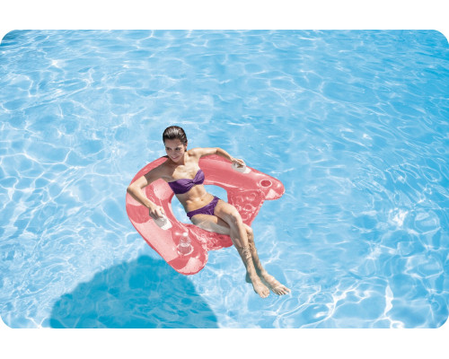 Крісло надувне для плавання INTEX 58859 рожеве 147 х 99 см