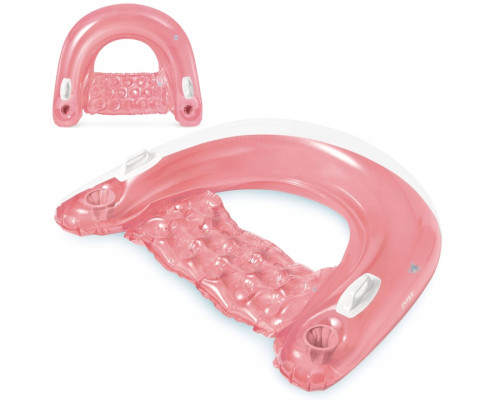 Крісло надувне для плавання INTEX 58859 рожеве 147 х 99 см