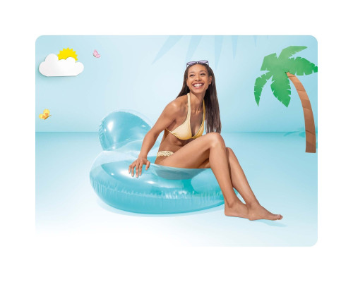 Крісло надувне для плавання INTEX 58889 рожеве, 137 х 122 см