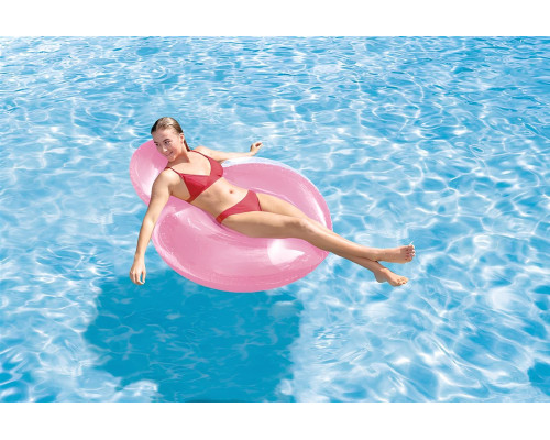Крісло надувне для плавання INTEX 58889 рожеве, 137 х 122 см