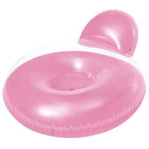 Крісло надувне для плавання INTEX 58889 рожеве, 137 х 122 см