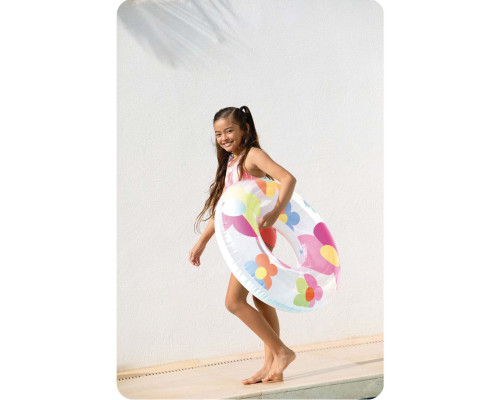 Коло надувне для плавання INTEX 59259 Квіти, 81 см