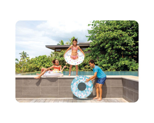 Коло надувне для плавання INTEX 59259 Квіти, 81 см