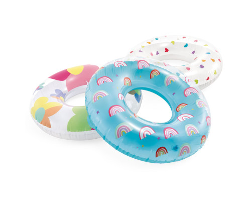 Коло надувне для плавання INTEX 59259 Квіти, 81 см