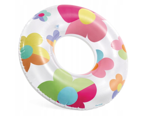 Коло надувне для плавання INTEX 59259 Квіти, 81 см