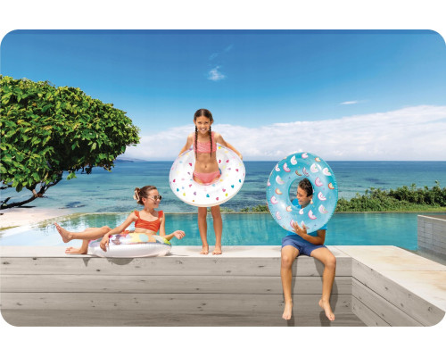 Коло надувне для плавання INTEX 59259 Квіти, 81 см