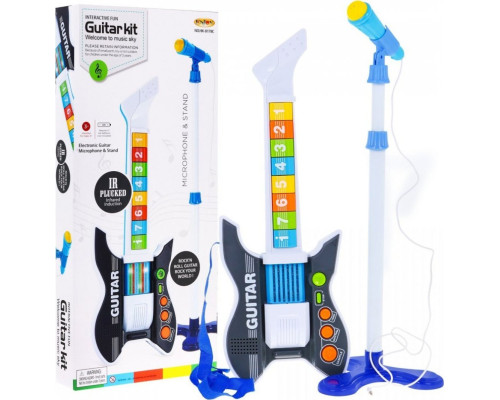 Дитяча кольорова електрогітара 3+ + мікрофон ZMU.HK-8178C