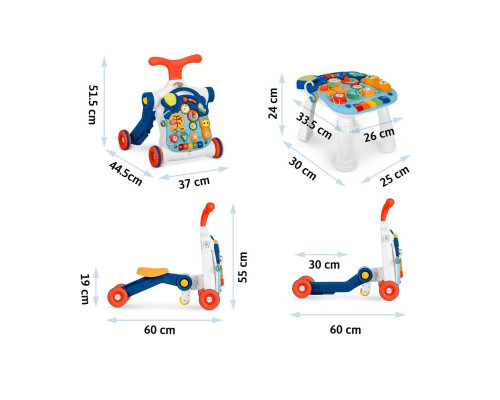 Каталка 4-в-1 інтерактивна Ricokids