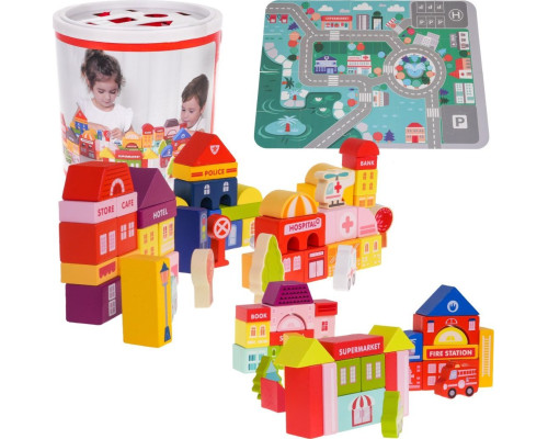 Дерев'яні міські кубики для дітей 3+