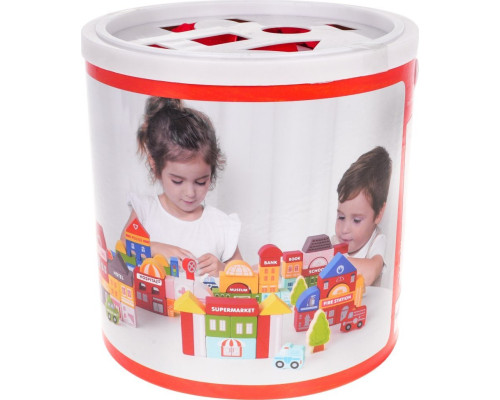 Дерев'яні міські кубики для дітей 3+