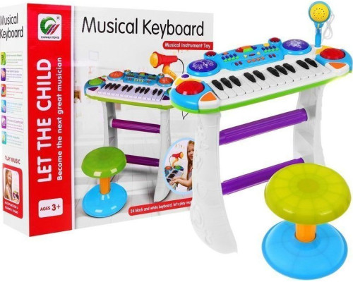 Дитячий синтезатор + Малі барабани + Мікрофон  3+