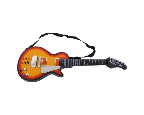 Дитяча електрогітара + навушники з мікрофоном Enjoy ZMU.HK-9080B.CR, помаранчева