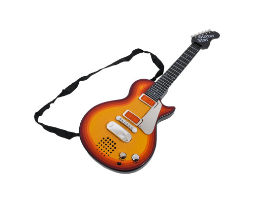 Дитяча електрогітара + навушники з мікрофоном Enjoy ZMU.HK-9080B.CR, помаранчева