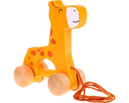 Дерев'яна міні-каталка Жираф на шнурку для дітей 12м+