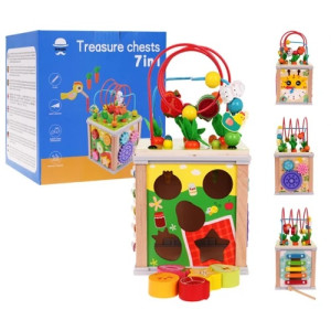 Дитячий багатофункціональний дерев'яний куб