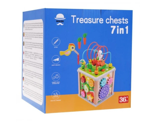 Дитячий багатофункціональний дерев'яний куб