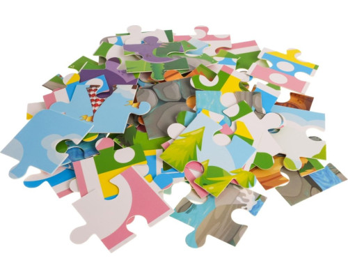 Дитячий дерев'яний набір кубиків Замок з лицарями для дітей 3+