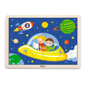 Дерев'яний пазл Viga Toys У космосі, 16 ел. (51457)