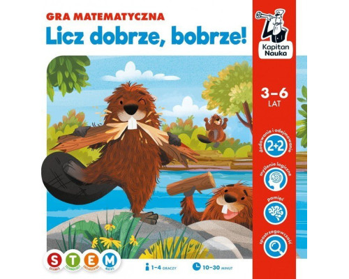 Дитяча розвиваюча математична гра «Порахуй добре, Бобер!» для дітей 3-6 років