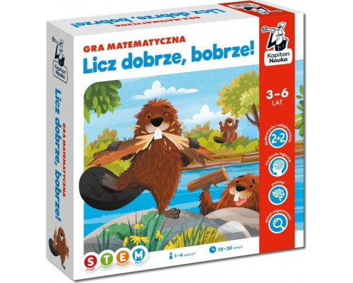 Дитяча розвиваюча математична гра «Порахуй добре, Бобер!» для дітей 3-6 років