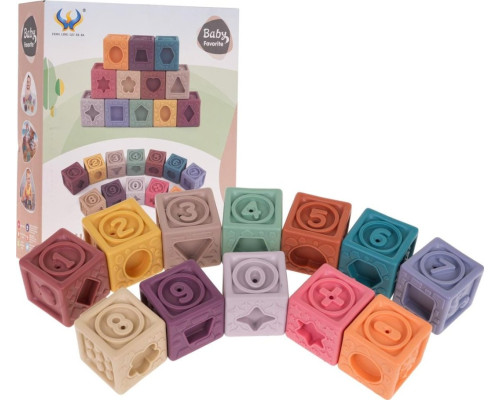 Дитячий набір сенсорних кубиків Цифри 12 ел. ZDN.628-43