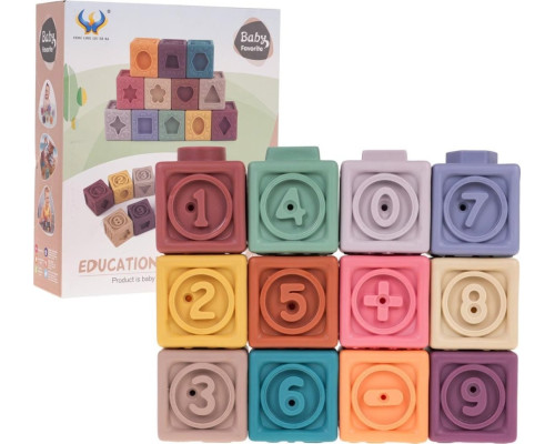 Дитячий набір сенсорних кубиків Цифри 12 ел. ZDN.628-43