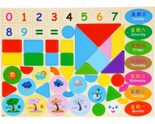 Дерев'яна магнітна дошка для дітей 3+