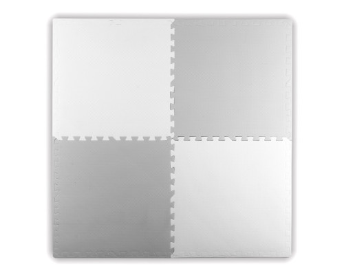 Дитячий килимок-пазл Ricokids 7480, 60 х 60 см 4 шт, біло-сірий