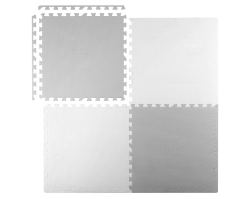 Дитячий килимок-пазл Ricokids 7480, 60 х 60 см 4 шт, біло-сірий