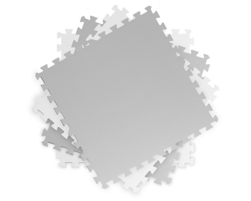 Дитячий килимок-пазл Ricokids 7480, 60 х 60 см 4 шт, біло-сірий