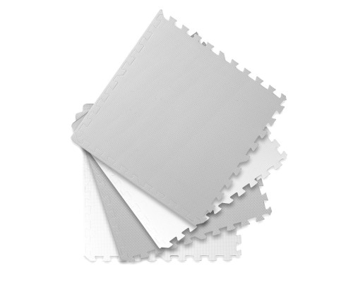 Дитячий килимок-пазл Ricokids 7480, 60 х 60 см 4 шт, біло-сірий