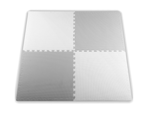 Дитячий килимок-пазл Ricokids 7480, 60 х 60 см 4 шт, біло-сірий