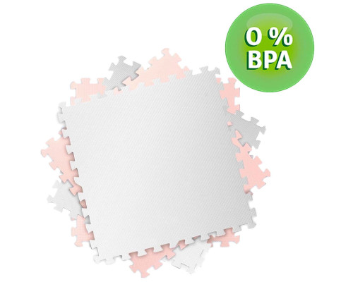 Дитячий килимок-пазл Ricokids 7481, 60 х 60 см 4 шт, персиково-білий