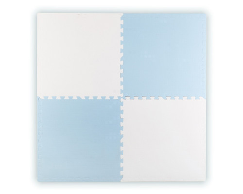 Дитячий килимок-пазл Ricokids 7482, 60 х 60 см 4 шт, біло-блакитний