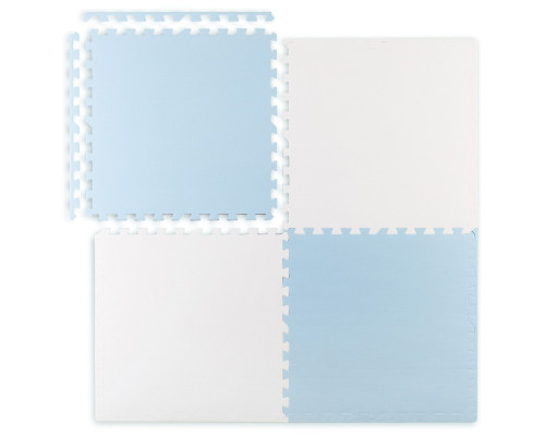 Дитячий килимок-пазл Ricokids 7482, 60 х 60 см 4 шт, біло-блакитний