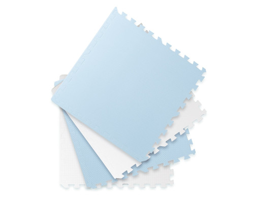 Дитячий килимок-пазл Ricokids 7482, 60 х 60 см 4 шт, біло-блакитний