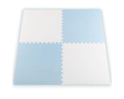 Дитячий килимок-пазл Ricokids 7482, 60 х 60 см 4 шт, біло-блакитний