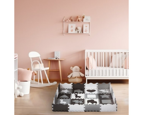 Пазл з манежем MD03 KID'S PLAYPEN GREY 140x140CM NILS FUN 36 елементів Пазл з манежем MD03 KID'S PLAYPEN GREY 140x140CM NILS FUN 36 елементів