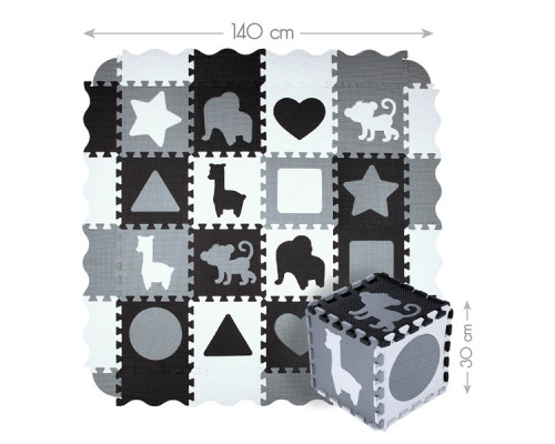 Пазл з манежем MD03 KID'S PLAYPEN GREY 140x140CM NILS FUN 36 елементів Пазл з манежем MD03 KID'S PLAYPEN GREY 140x140CM NILS FUN 36 елементів